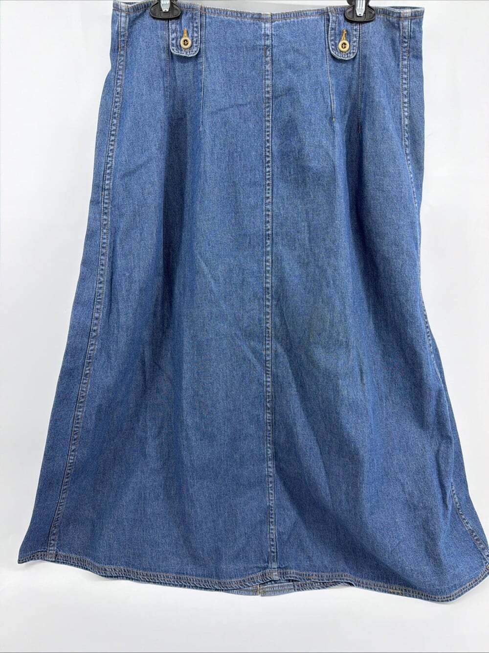 Rafaella Medium Wash Long Denim Skirt Sz 16 midi maxi flared A line 100% cotton - Picture 5 of 11